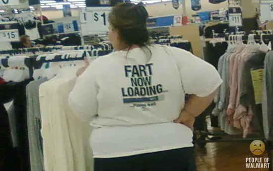Fat Girls Tshirt says Fart Now Loading