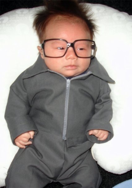Baby Dressed Like Kim Jong-Il